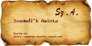 Szedmák Aminta névjegykártya